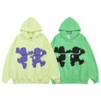 Green Graphic Oversized Hoodie