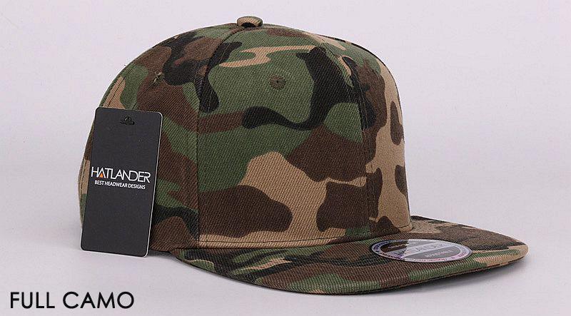 Camouflage flat-brimmed cap from HATLANDER made of durable polyester