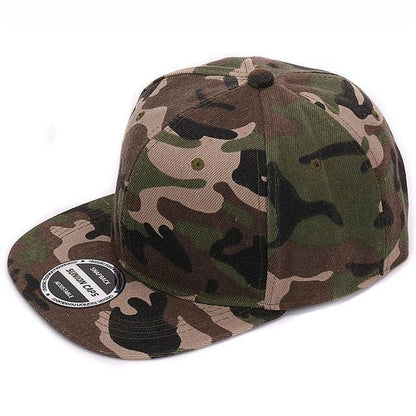 Camouflage flat-brimmed baseball cap from HATLANDER made of durable polyester