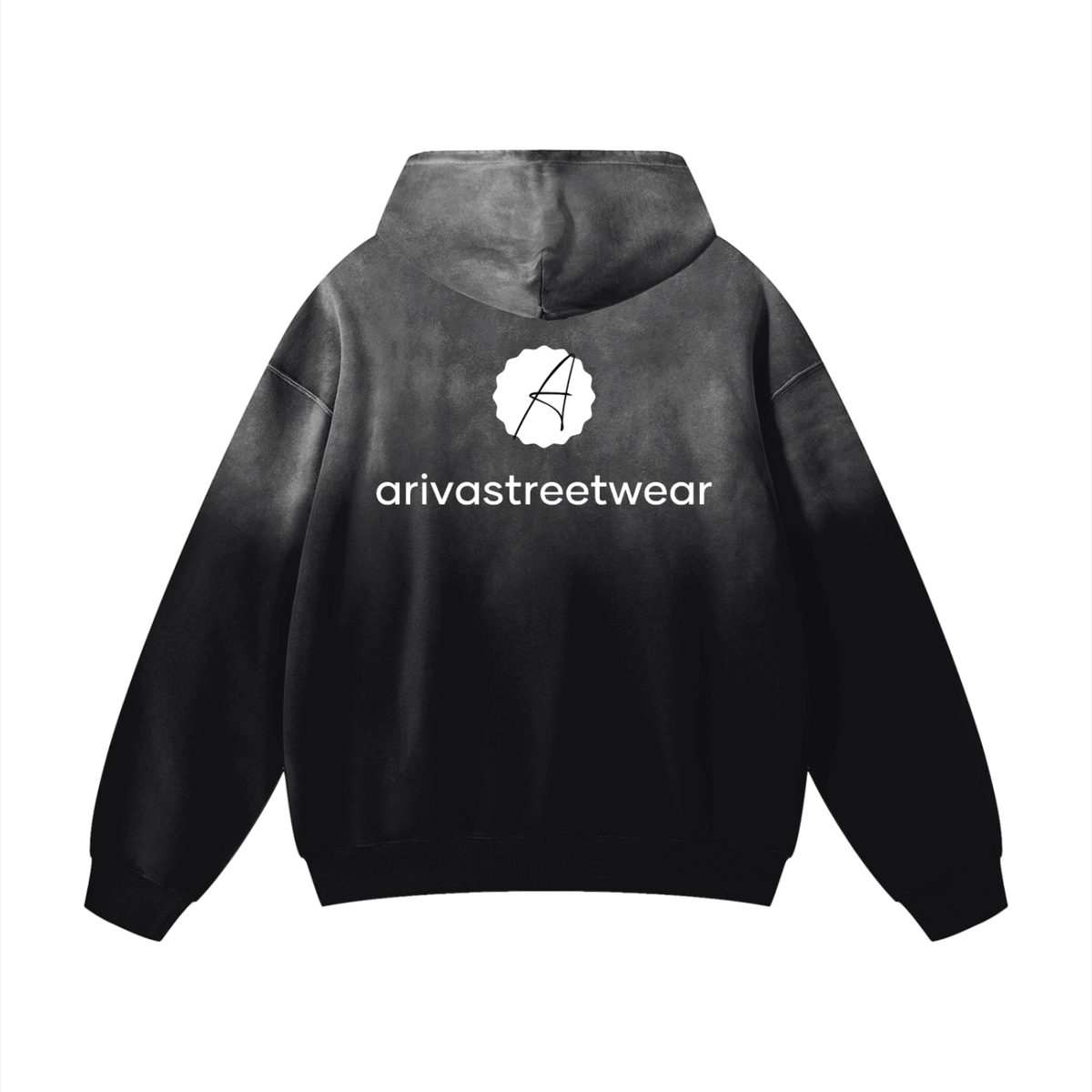 Black gradient hoodie from the Heavyweight Sunfade Oversized Hoodie collection
