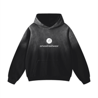 Black Heavyweight Sunfade Oversized Hoodie featuring a prominent logo