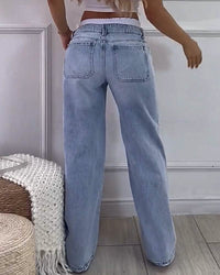 High-Waisted Light Wash Wide-Leg Jeans - Women’s Jeans