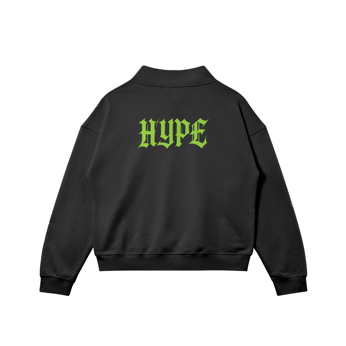HYPE CLOTHING™ Neon Dropout Half-Zip Sweatshirt - Black - Black / S