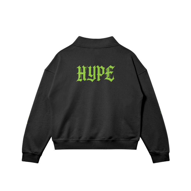 HYPE CLOTHING™ Neon Dropout Half-Zip Sweatshirt - Black