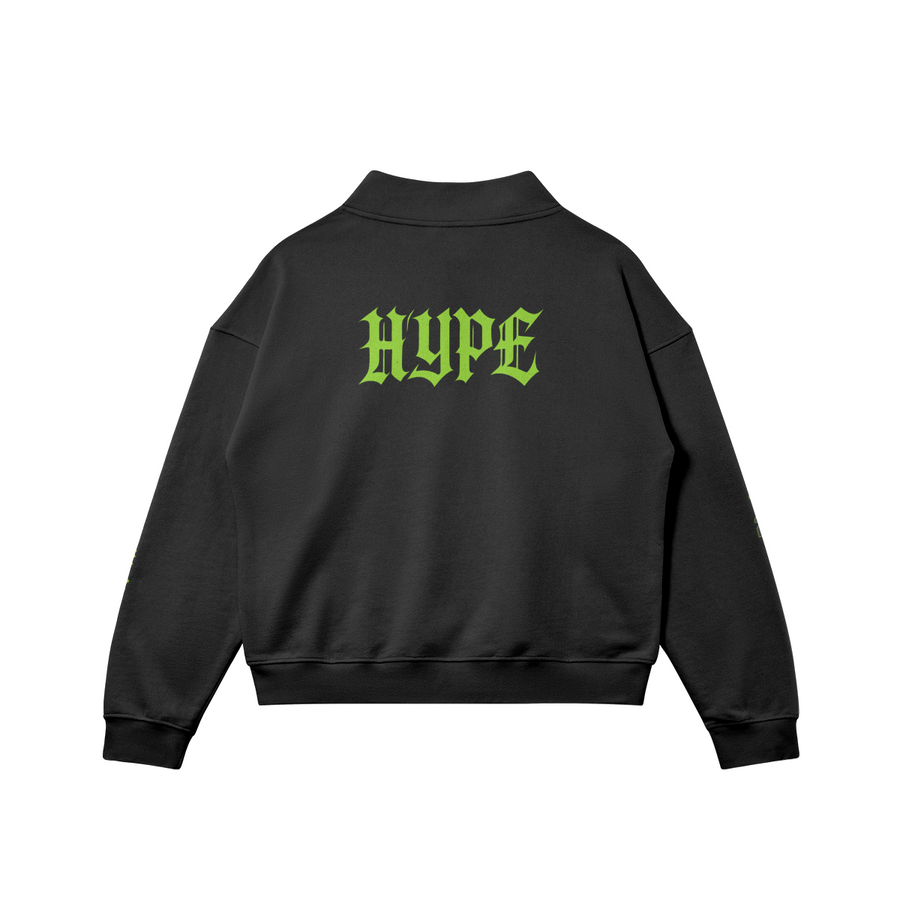 HYPE CLOTHING™ Neon Dropout Half-Zip Sweatshirt - Black