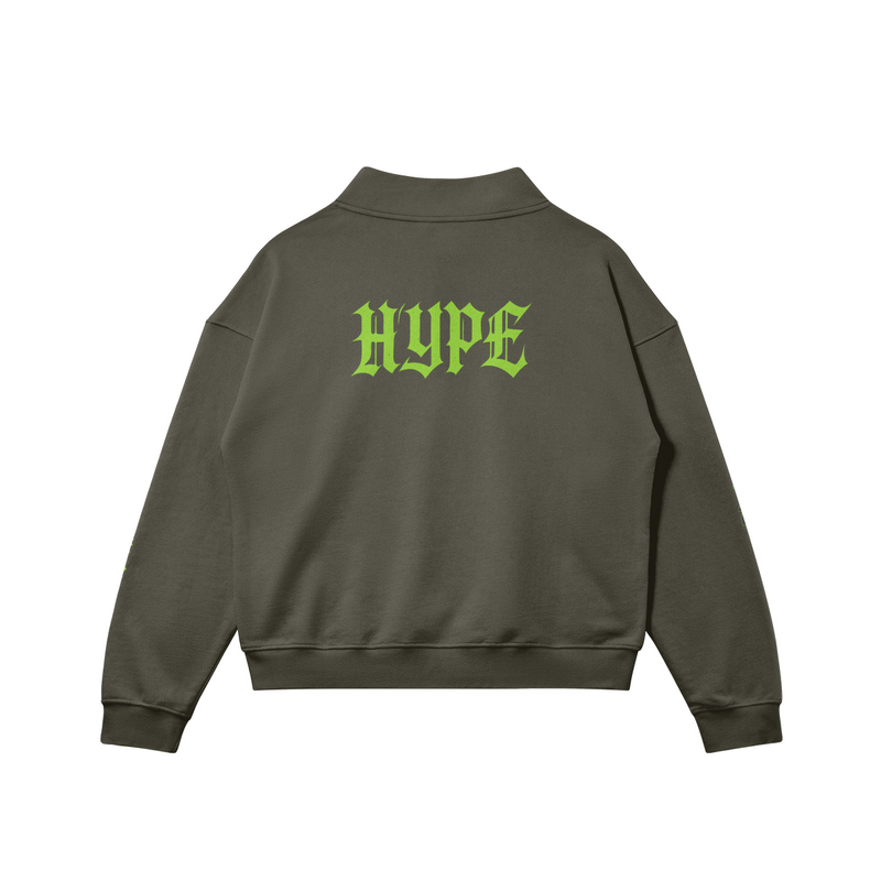 HYPE CLOTHING™ Neon Dropout Half-Zip Sweatshirt - Green