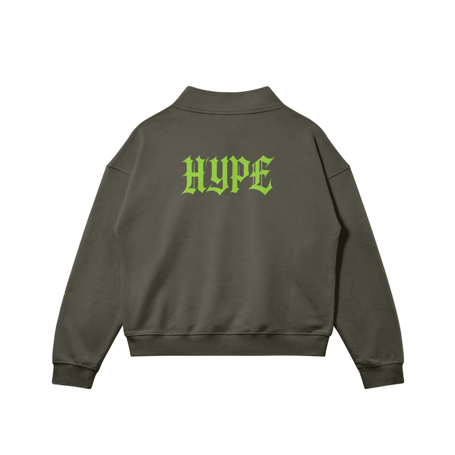 HYPE CLOTHING™ Neon Dropout Half-Zip Sweatshirt - Green