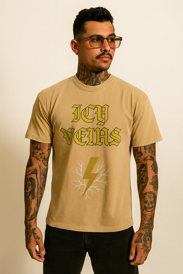 Icy Veins Graphic Tee - Beige