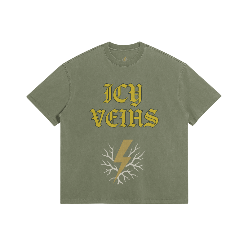Icy Veins Graphic Tee - Olive Green