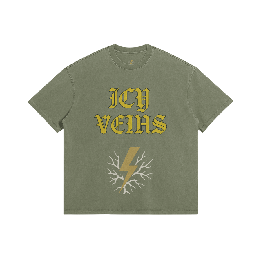 Icy Veins Graphic Tee - Olive Green