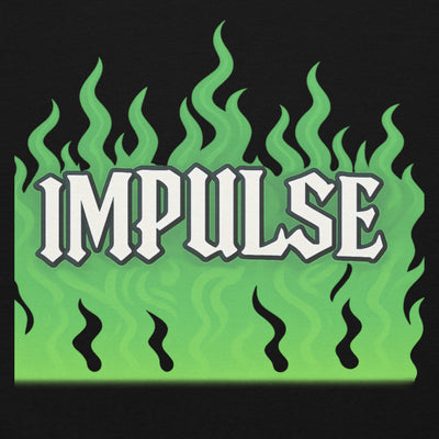IMPULSE Flame Y2K Hoodie - Black - hover