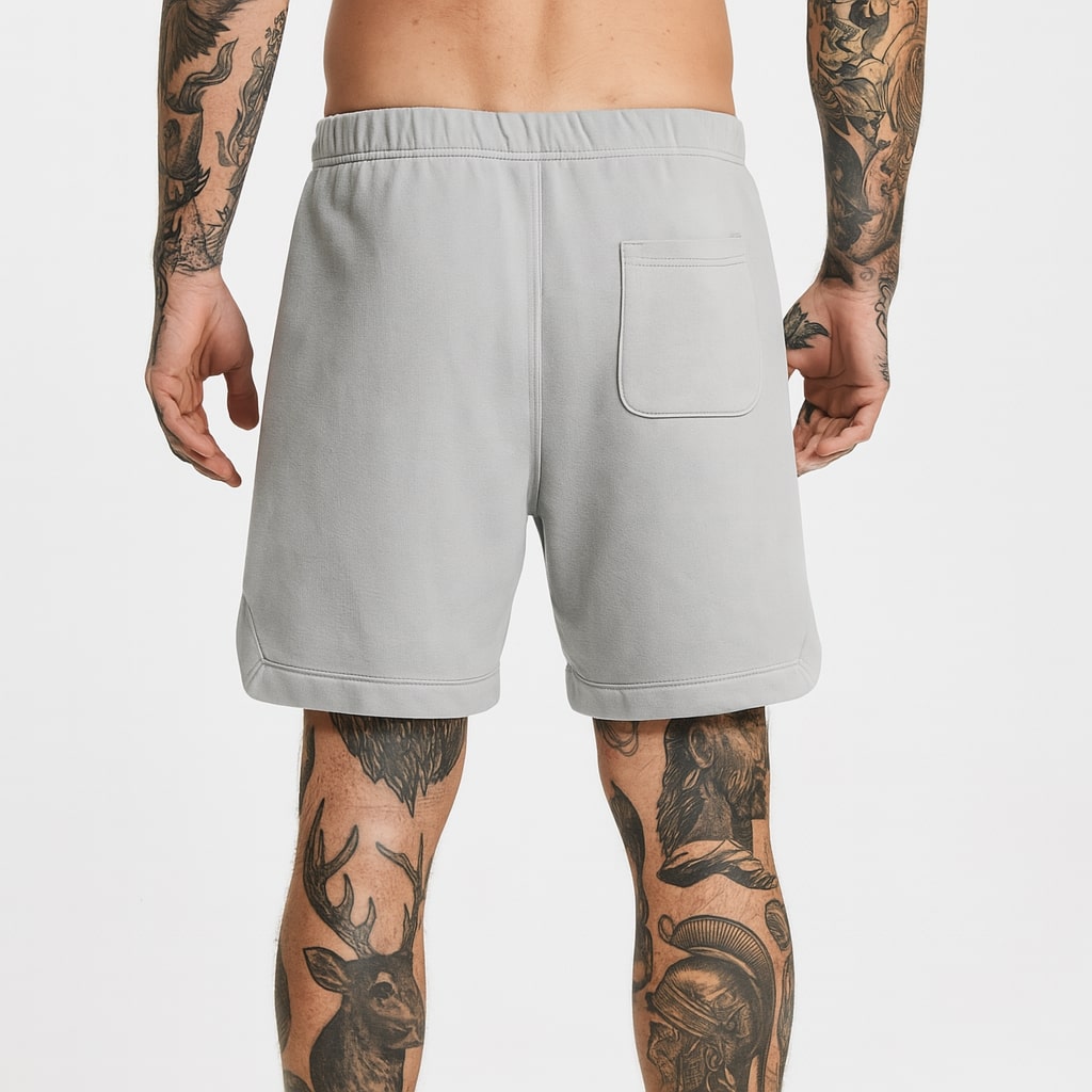 King 88 Palm Tree Sweat Shorts – Light Grey