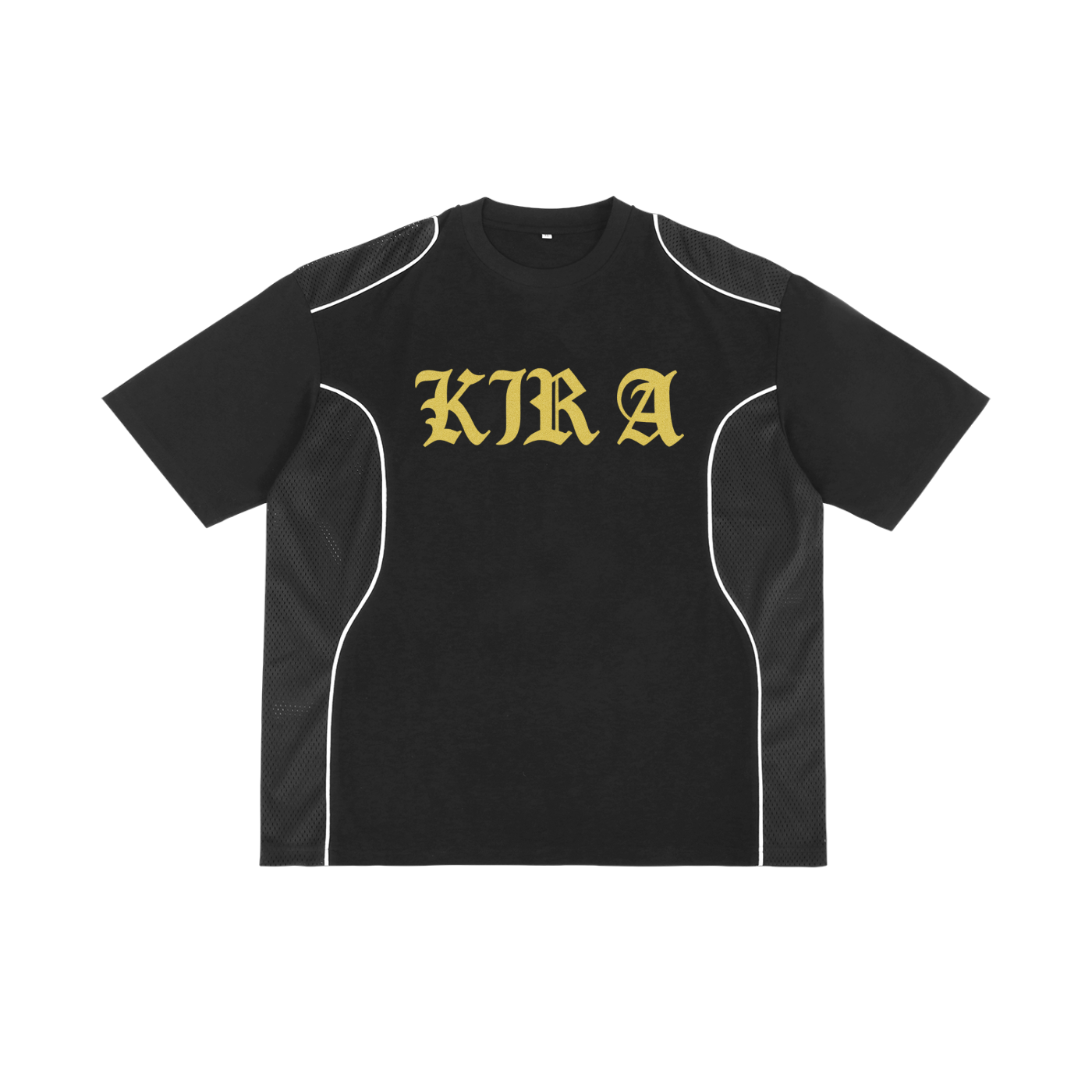 KIRA League ’23 Gothic Mesh Panel Jersey Tee BLACK Black / S