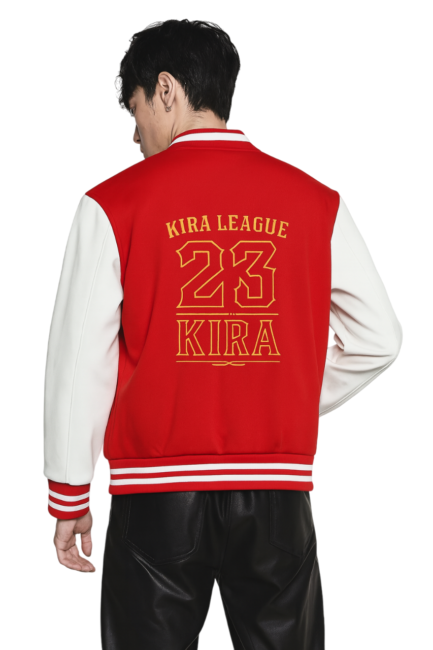 Kira League Varsity Jacket – Red & White Edition