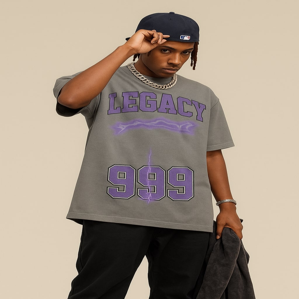 Legacy Lightning 999 Graphic Tee - Grey