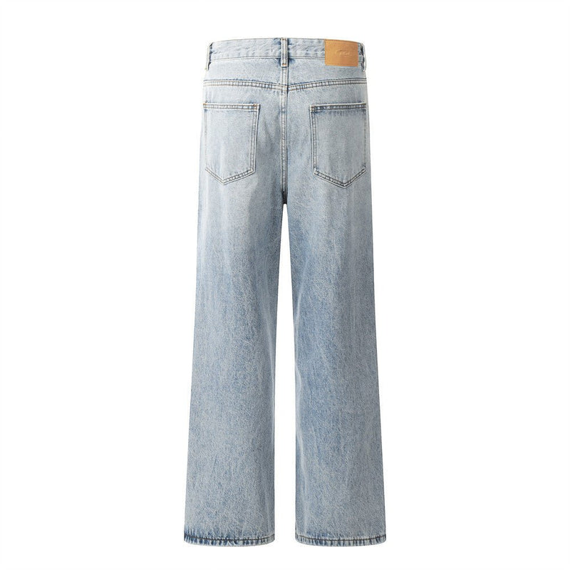 Ljustvättade jeans med vida ben