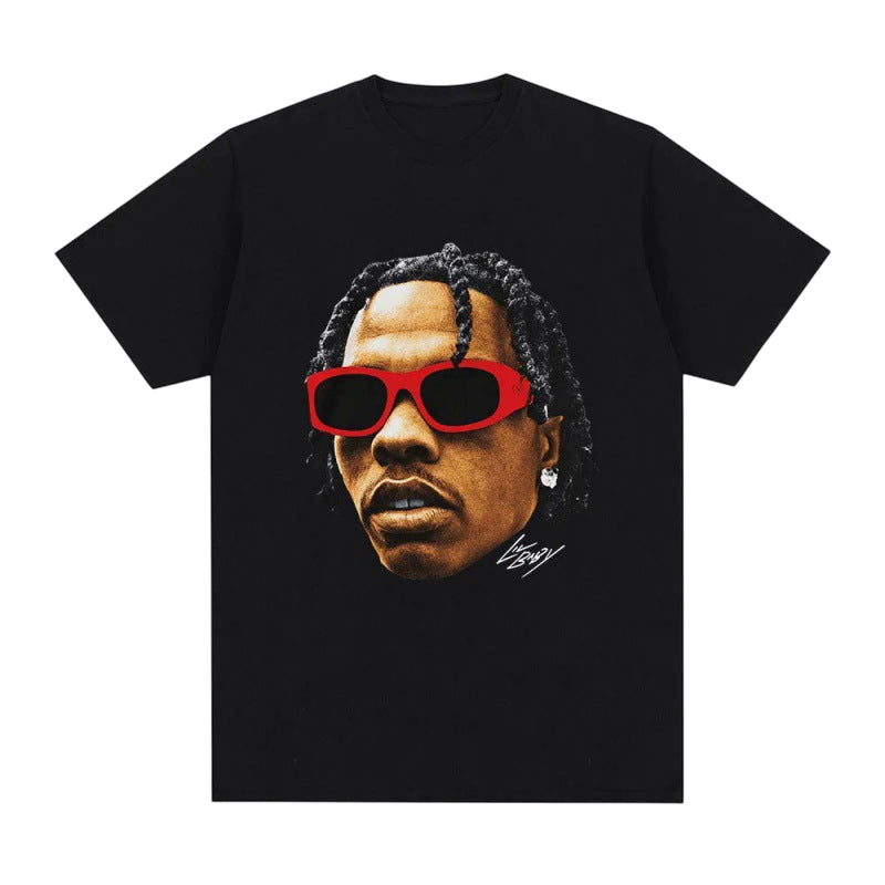 Lil Baby Graphic T-shirt med röda solglasögon