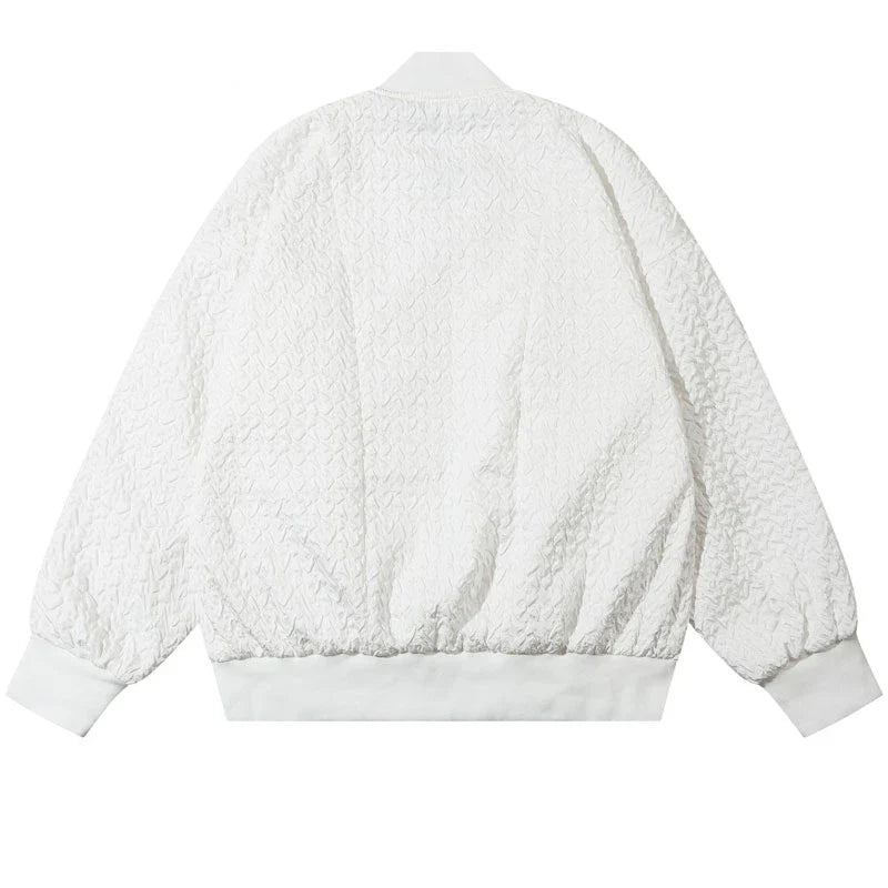 MA1 Quilted White Bomber Jacket