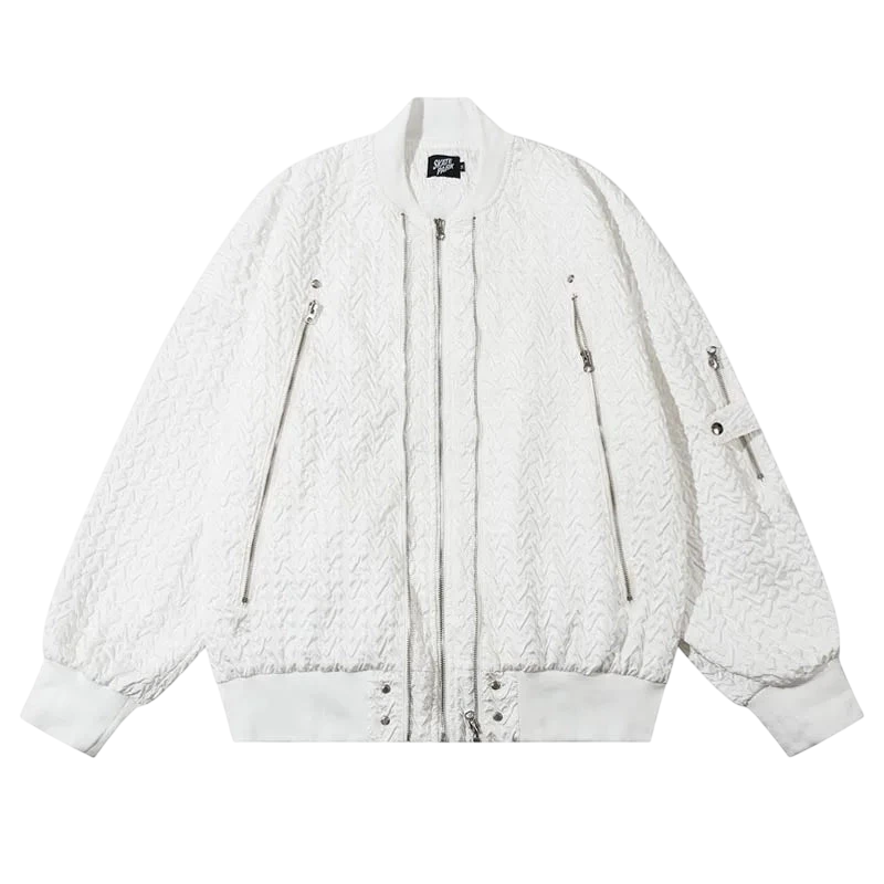 MA1 Quilted White Bomber Jacket