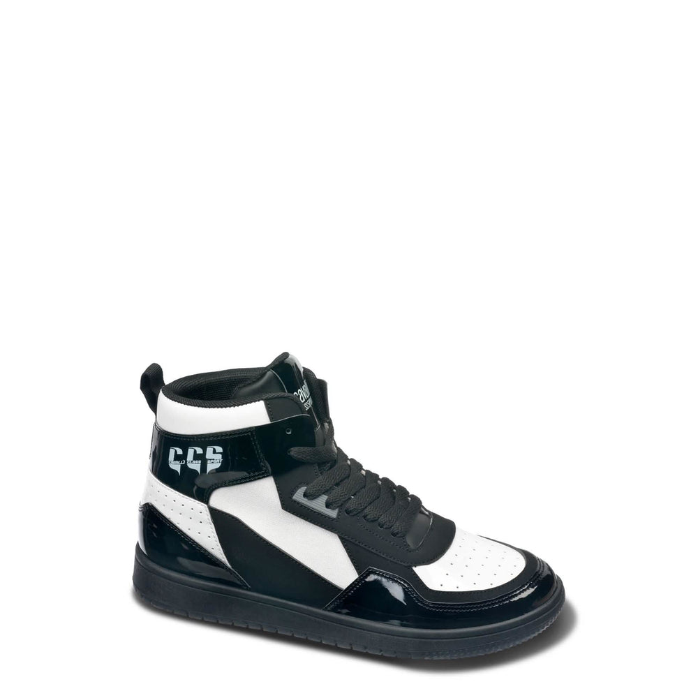 Men’s Black and White High-Top Sneakers for stylish streetwear and all-day comfort