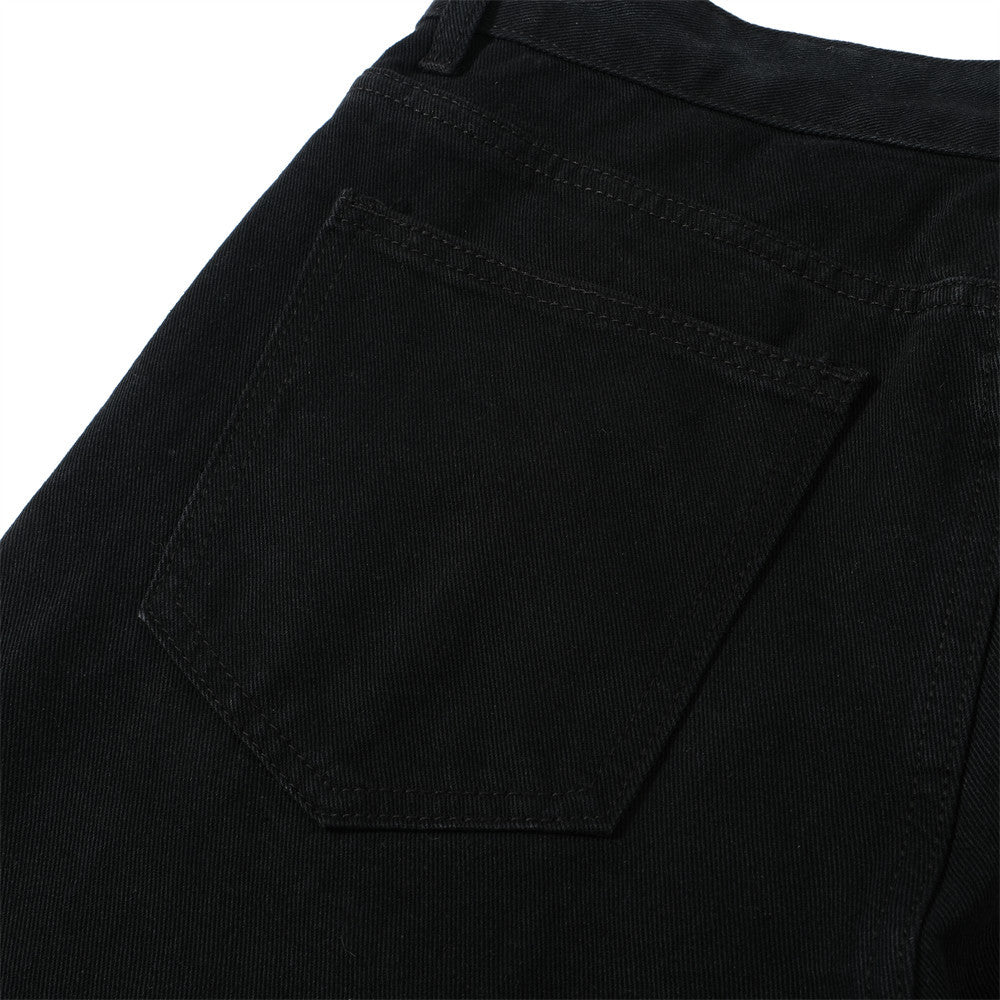 Men’s Black Streetwear Pants with Zipper