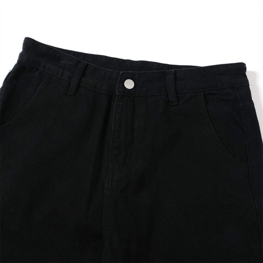 Men’s Black Streetwear Pants with Zipper