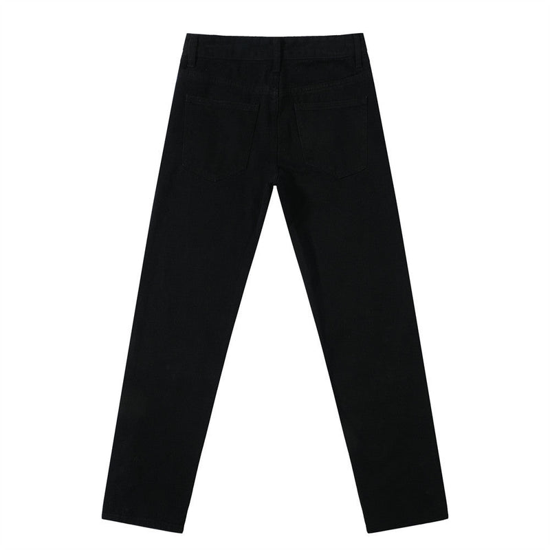 Men’s Black Streetwear Pants with Zipper