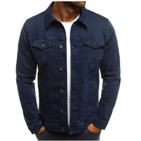 Navy blue denim jacket from the Men’s Classic Denim Jacket collection