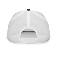 White mesh trucker hat featured in Men’s Trucker Cap Black product display