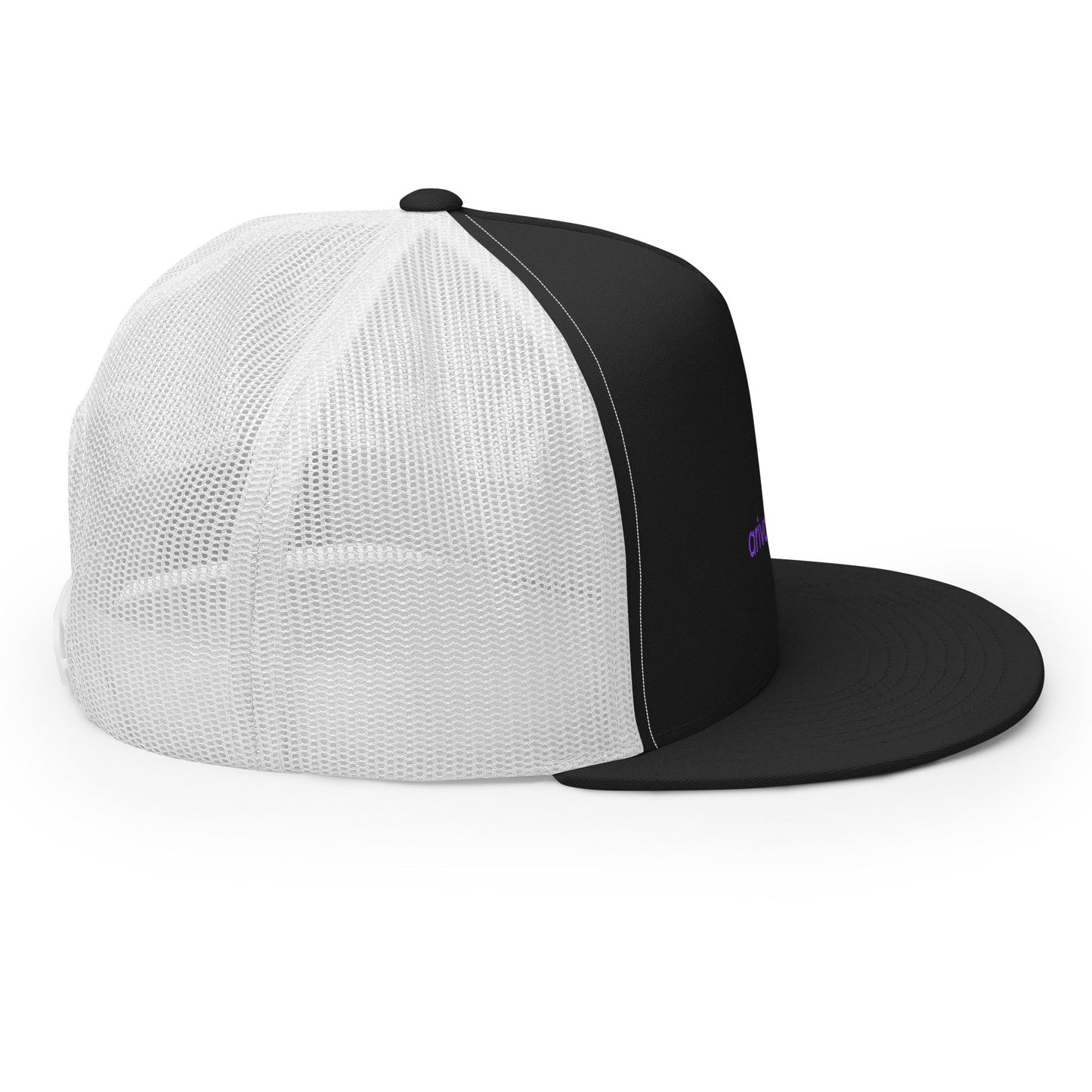 Black and white mesh trucker hat for Men, stylish and versatile headwear option