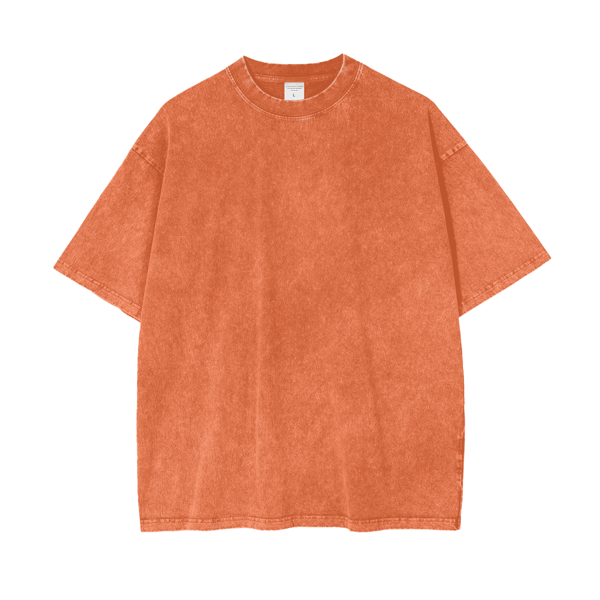 Men’s Vintage Orange Cotton T-Shirt featuring a short-sleeved crew-neck design