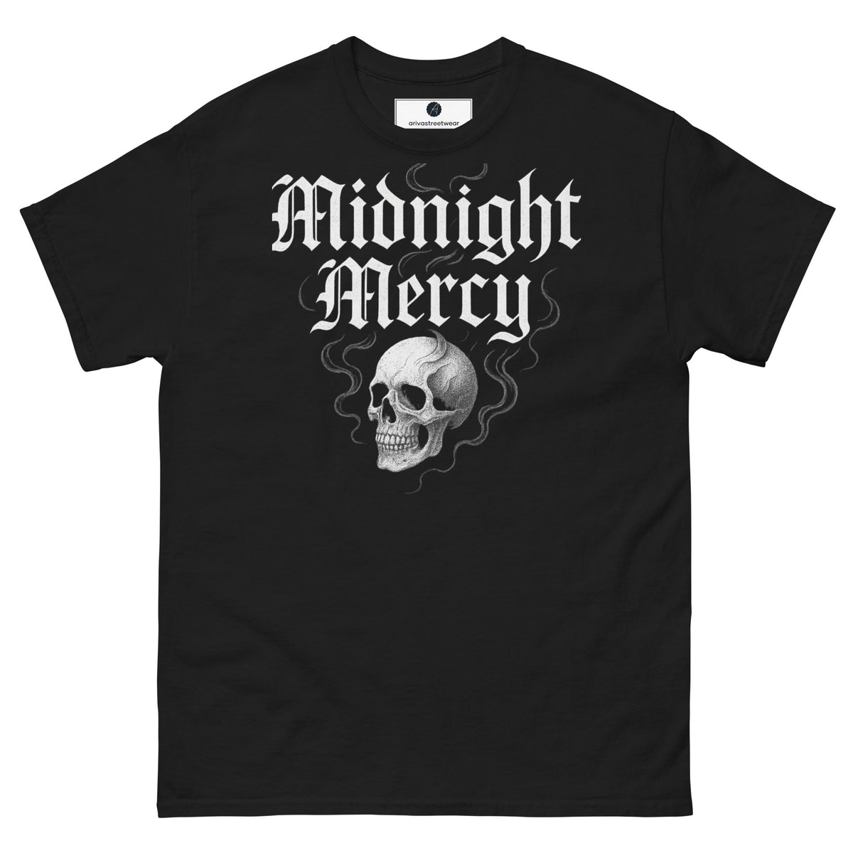 Midnight Mercy Skull Tee - Black - S