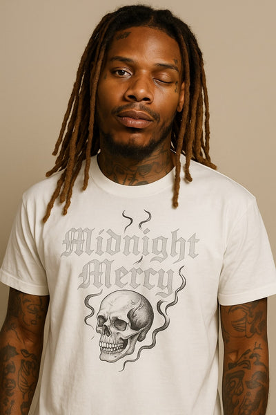 Midnight Mercy Skull Tee – hover