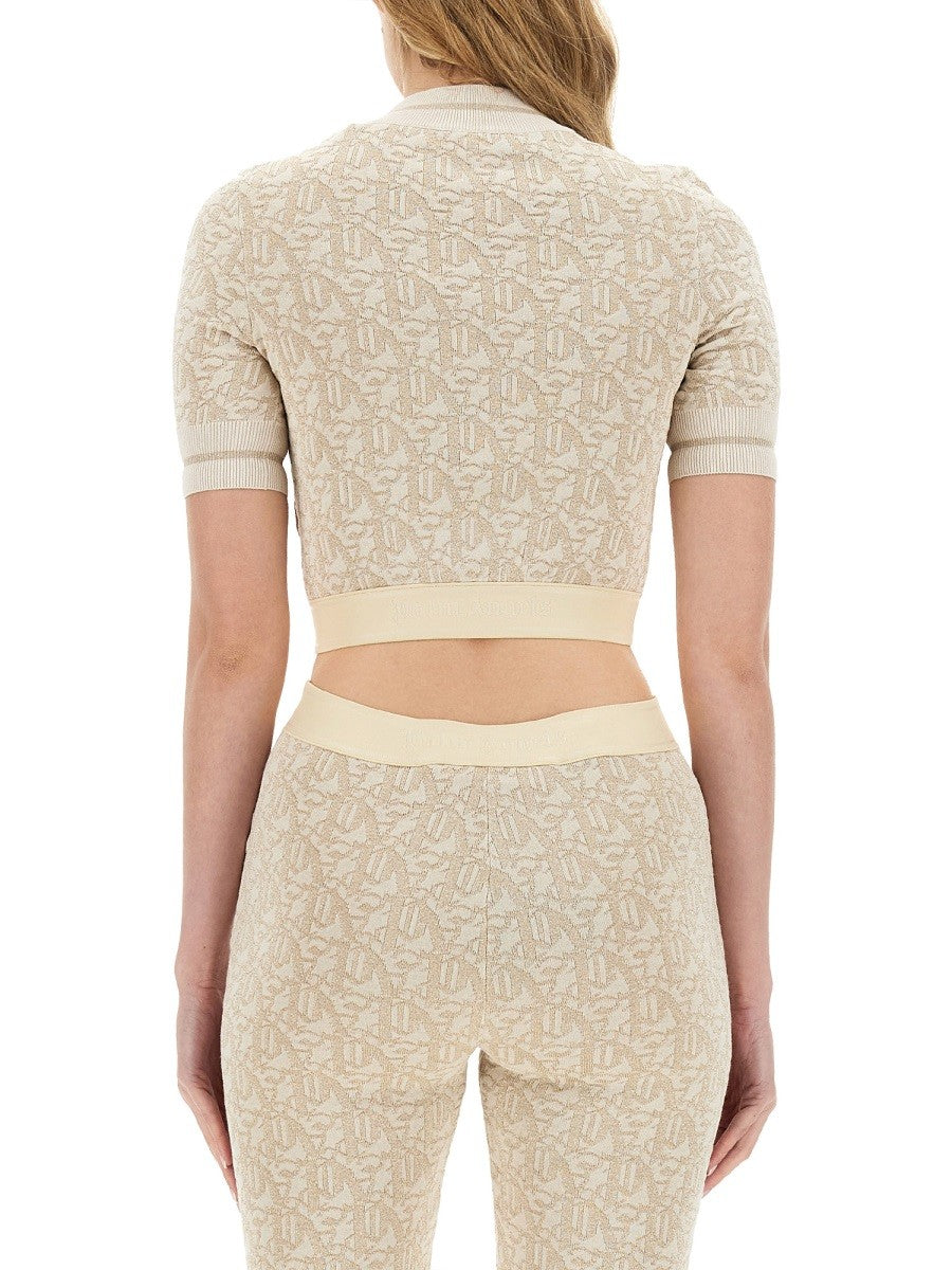 Palm Angels Beige Monogram Jersey