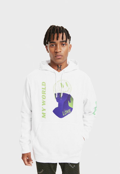 My World Love Graphic Hoodie - White - hover