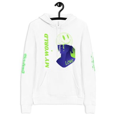 My World Love Graphic Hoodie - White