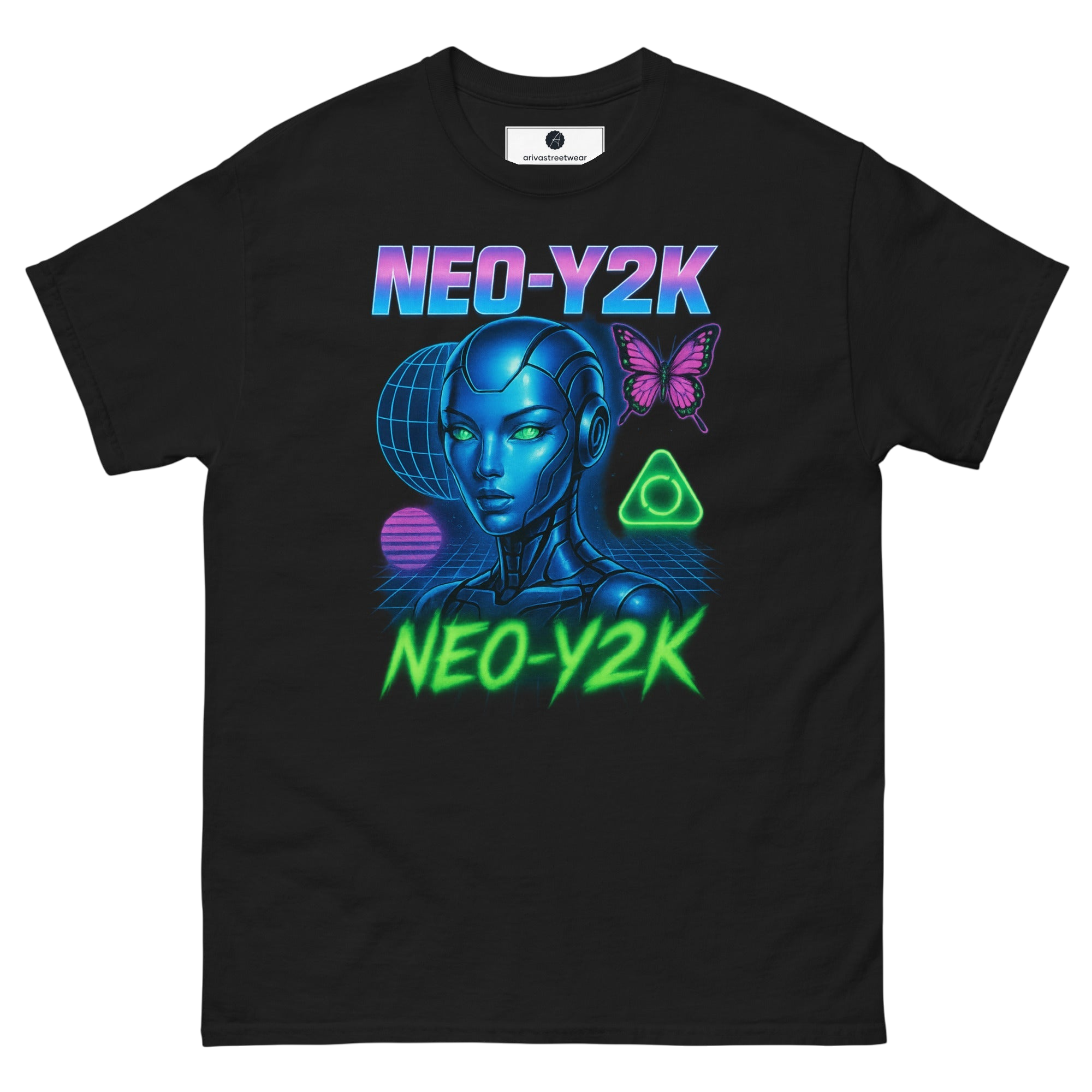 Neo-Y2K Cybercore Tee - Black - S