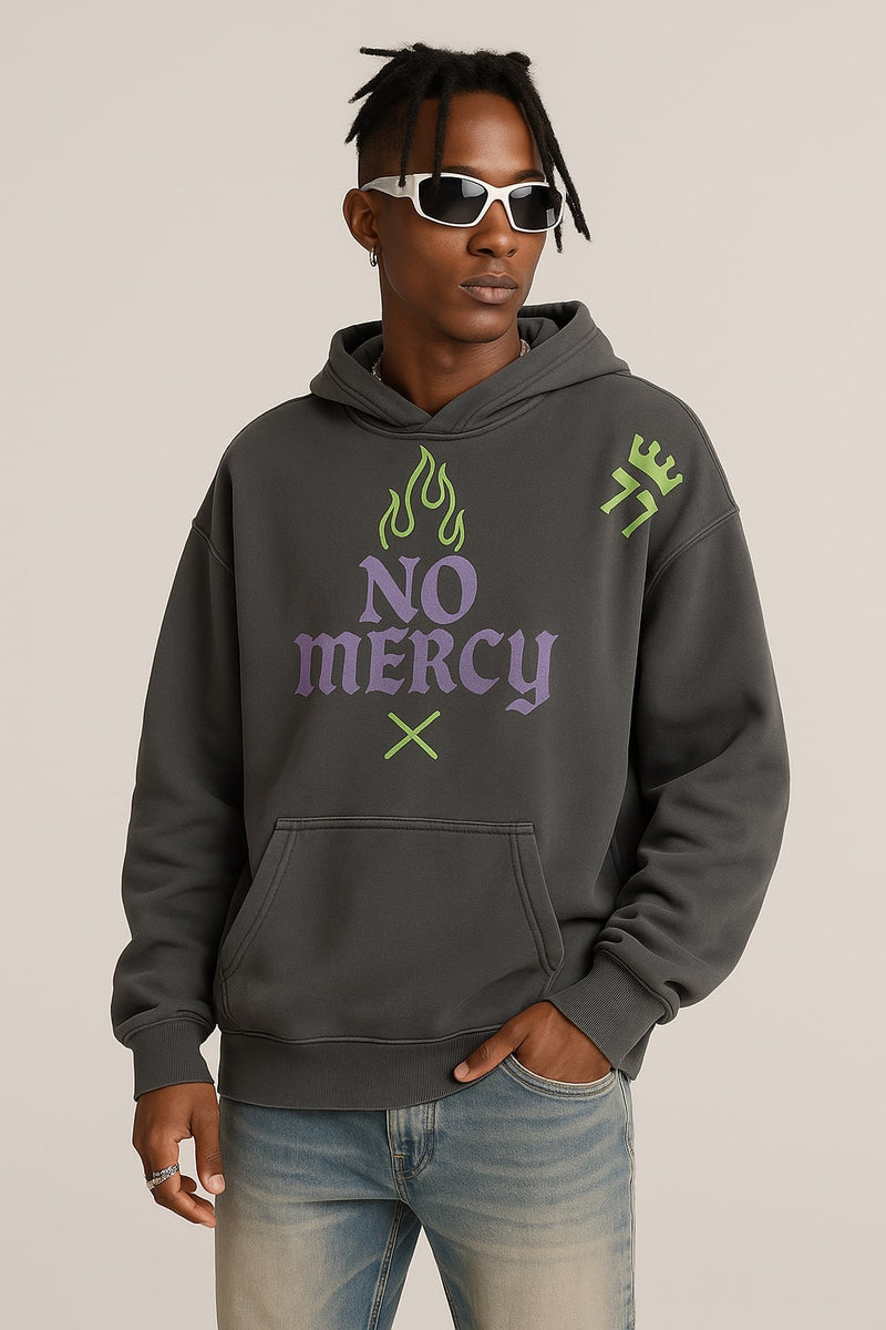 No Mercy 77 Crown Hoodie - CARBON GRAY