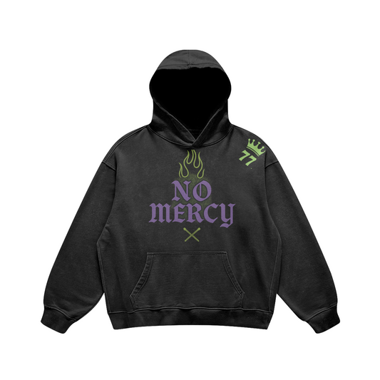 No Mercy 77 Crown Hoodie - FADED BLACK - Faded Black / S