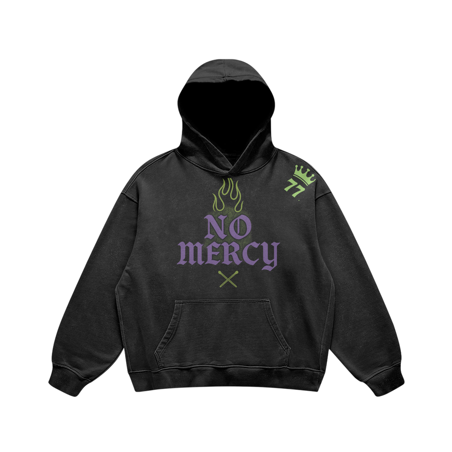 No Mercy 77 Crown Hoodie - FADED BLACK