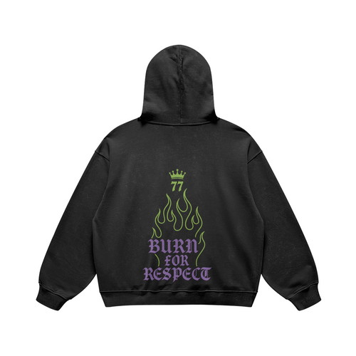No Mercy 77 Crown Hoodie - FADED BLACK — hover