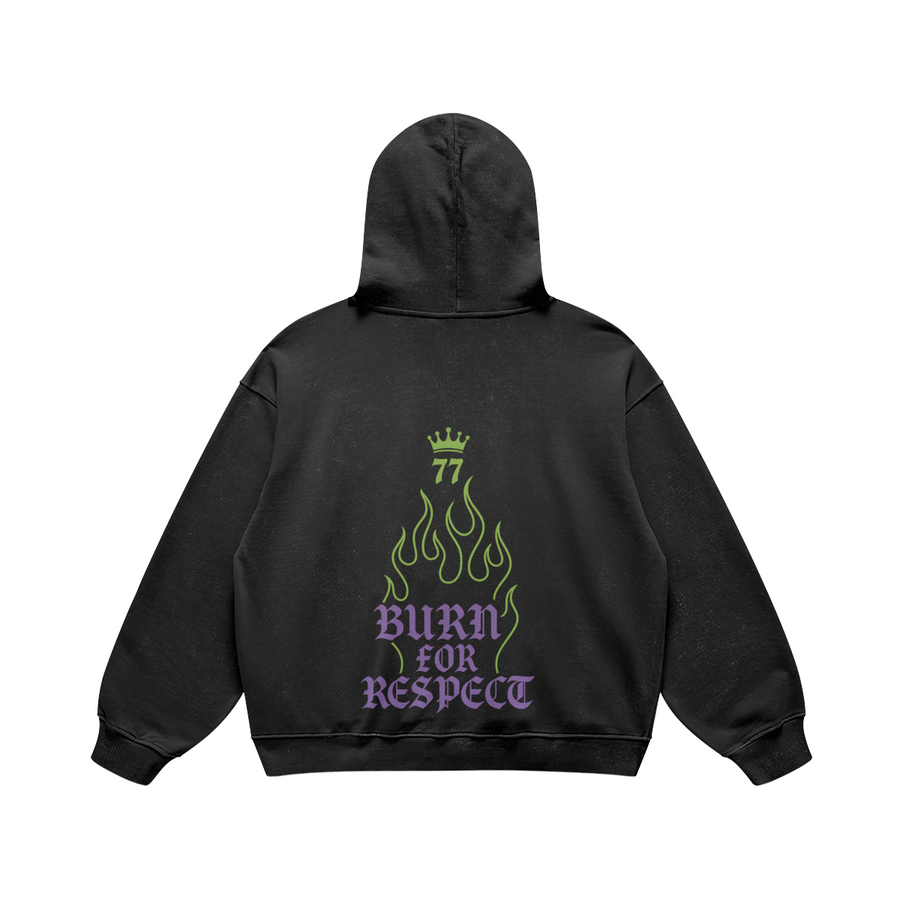 No Mercy 77 Crown Hoodie - FADED BLACK