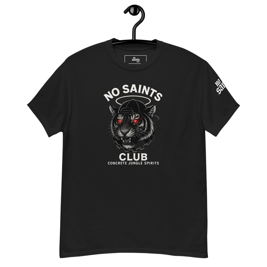 No Saints Club™ "Concrete Jungle Spirits" Streetwear Tee - BLACK