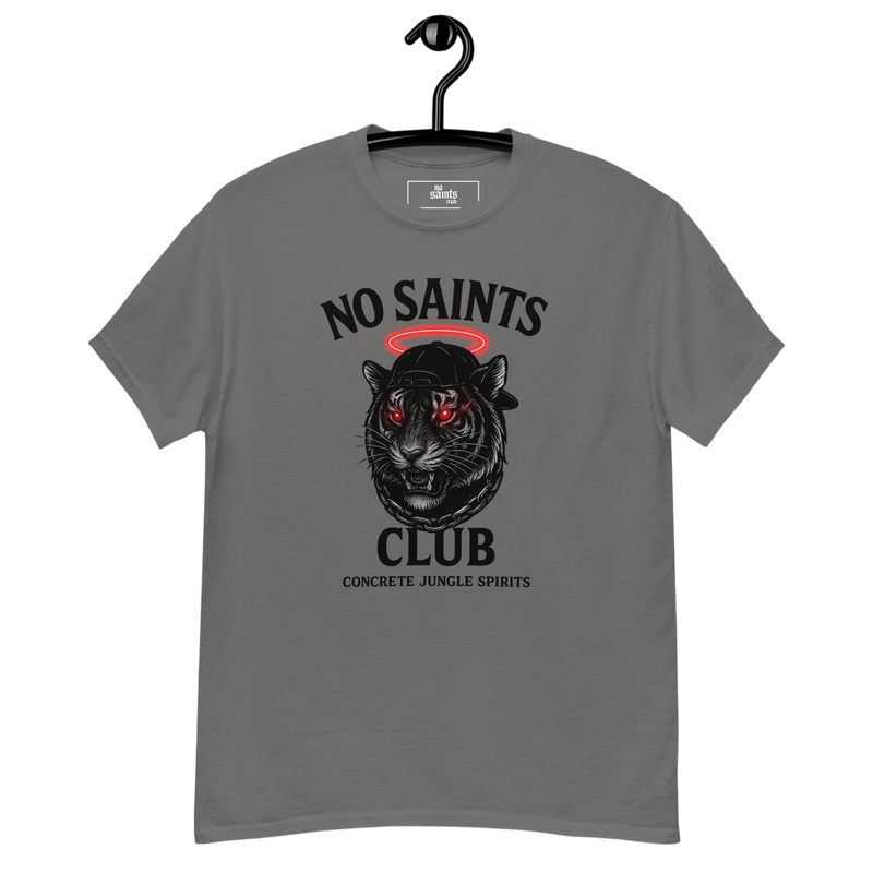 No Saints Club™ "Concrete Jungle Spirits" Streetwear Tee - Grey
