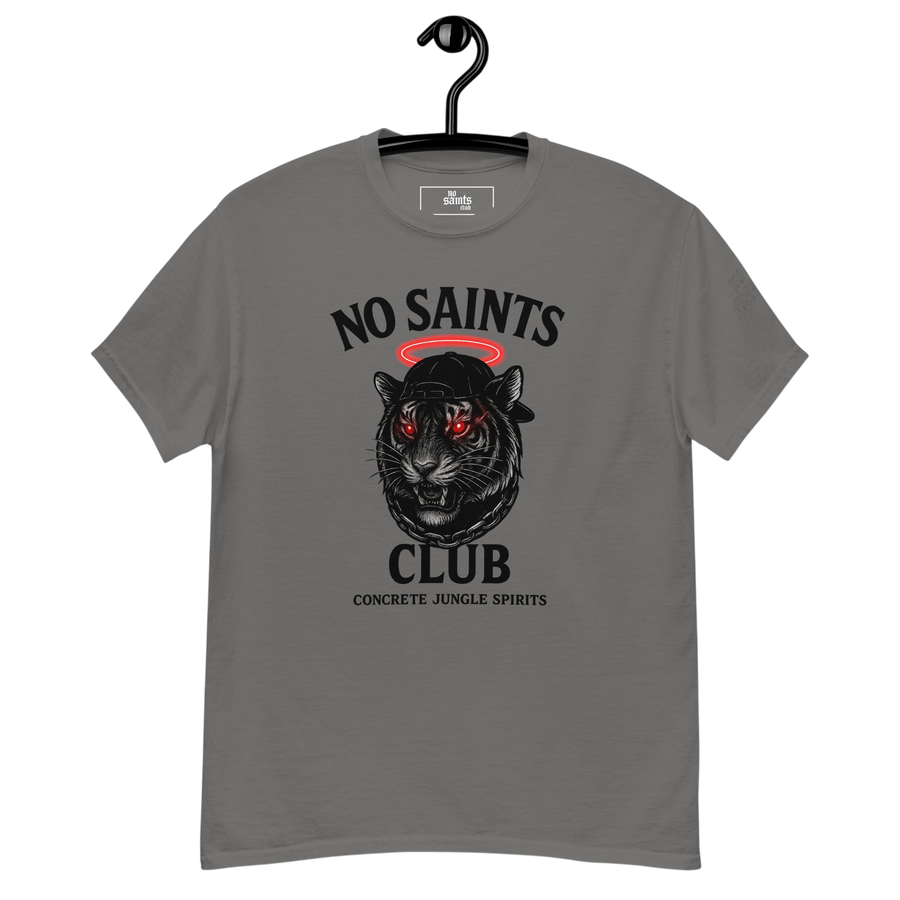 No Saints Club™ "Concrete Jungle Spirits" Streetwear Tee - Grey