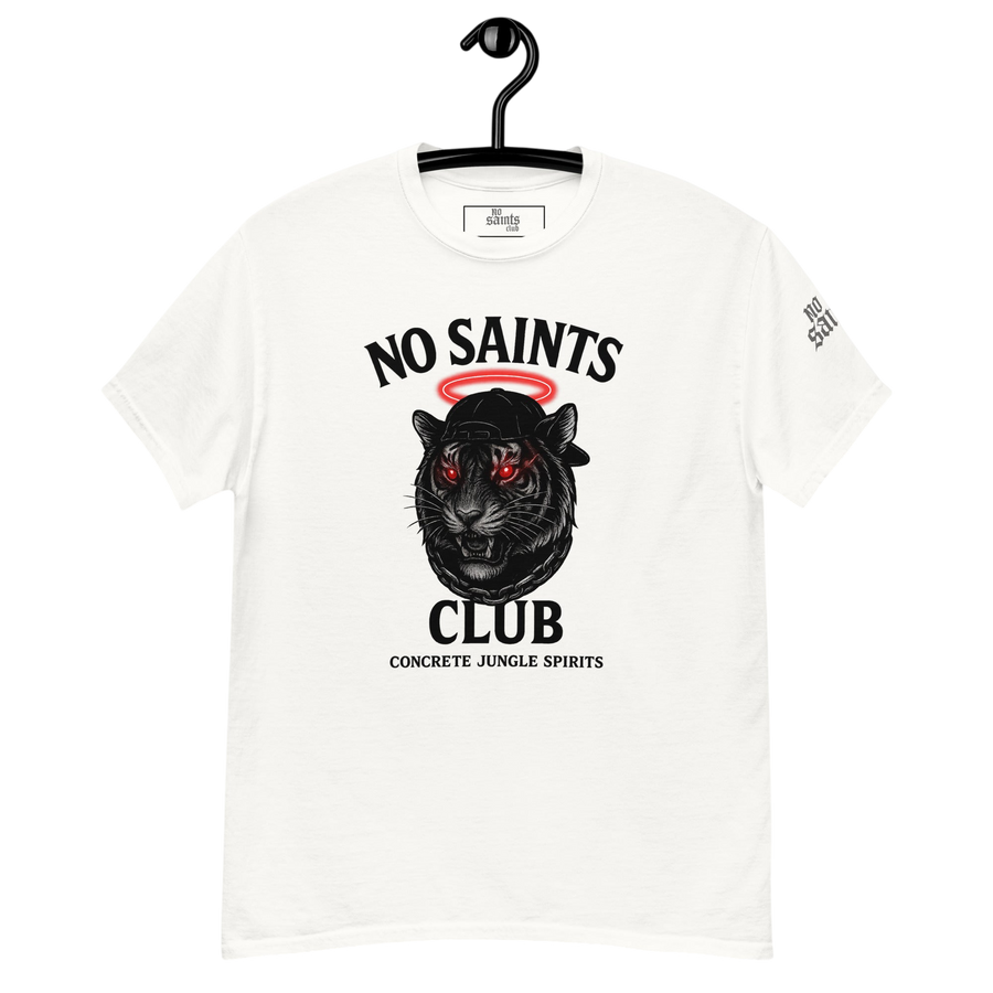 No Saints Club™ 'Concrete Jungle Spirits' Streetwear Tee – White
