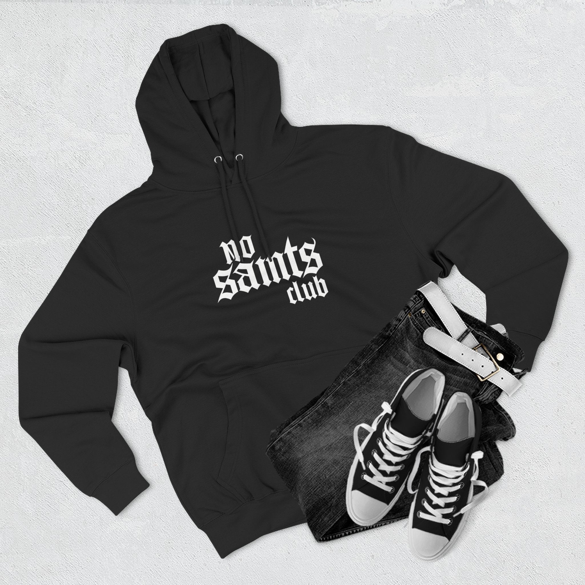 No Saints Club Fleece Hoodie - Black