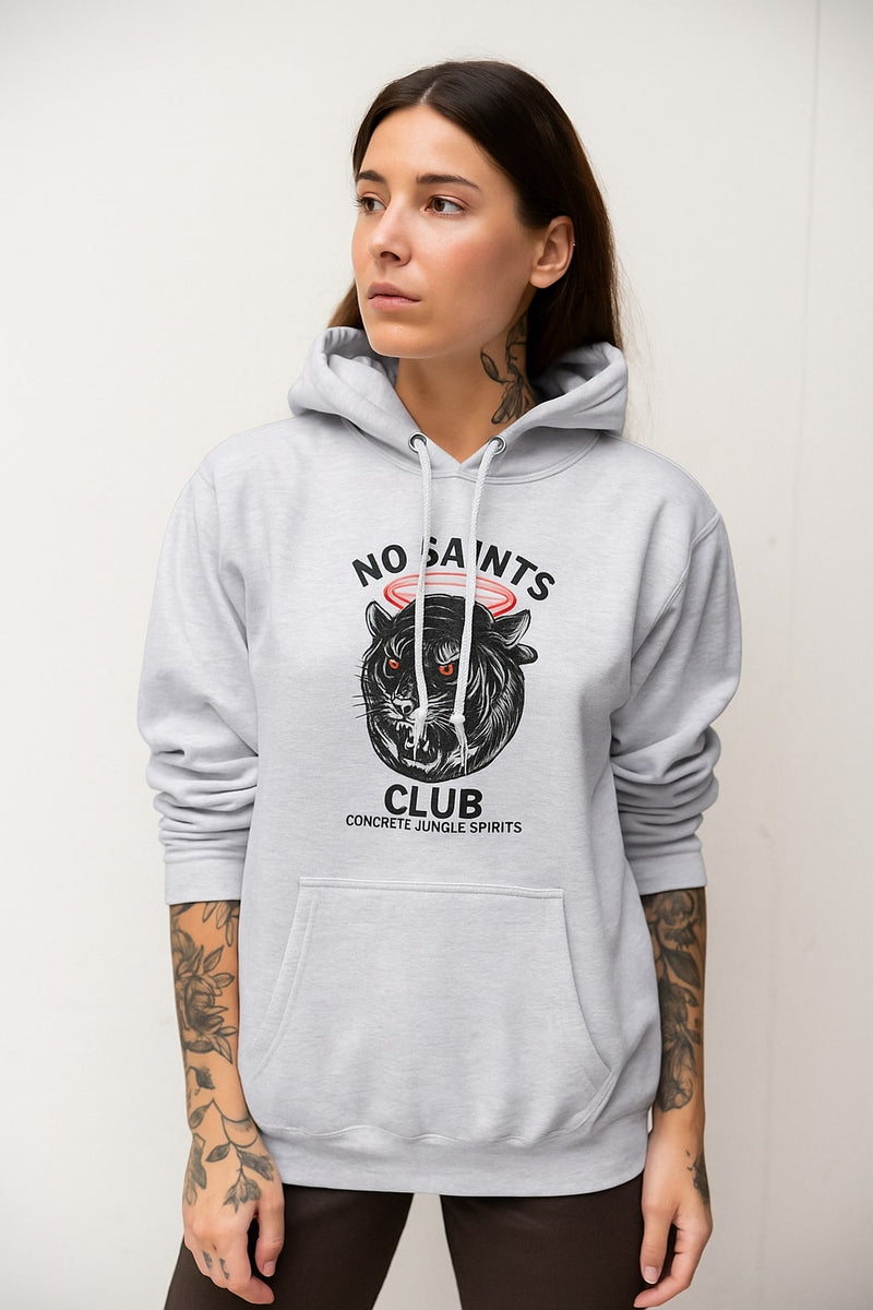 No Saints Club Fleece Hoodie - Gray