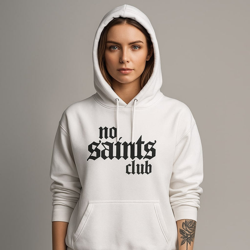 No Saints Club Fleece Hoodie - White