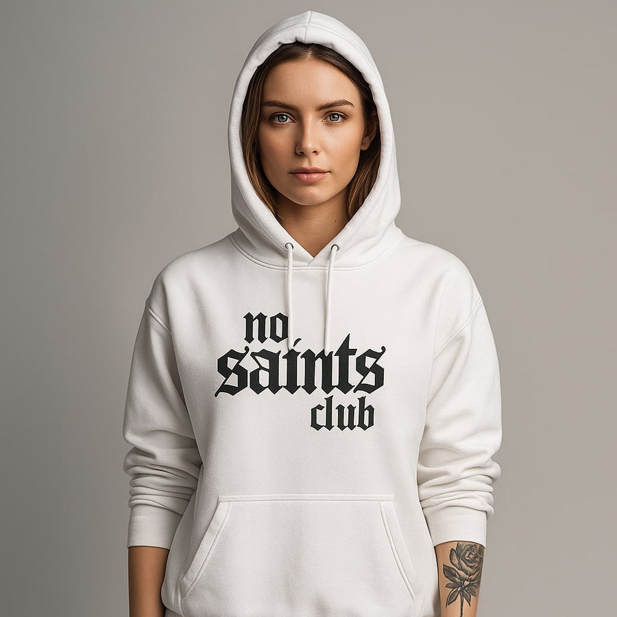 No Saints Club Fleece Hoodie - White